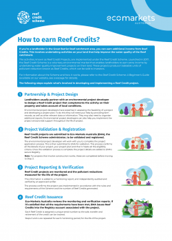 Find out what's involved in doing a Reef Credit project and earning a new income stream.